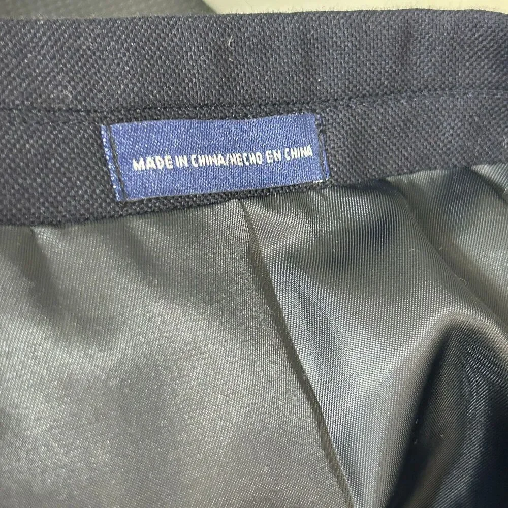 Stafford Essentials Sport Coat Mens 48 Regular Navy Wool Blend Two Button